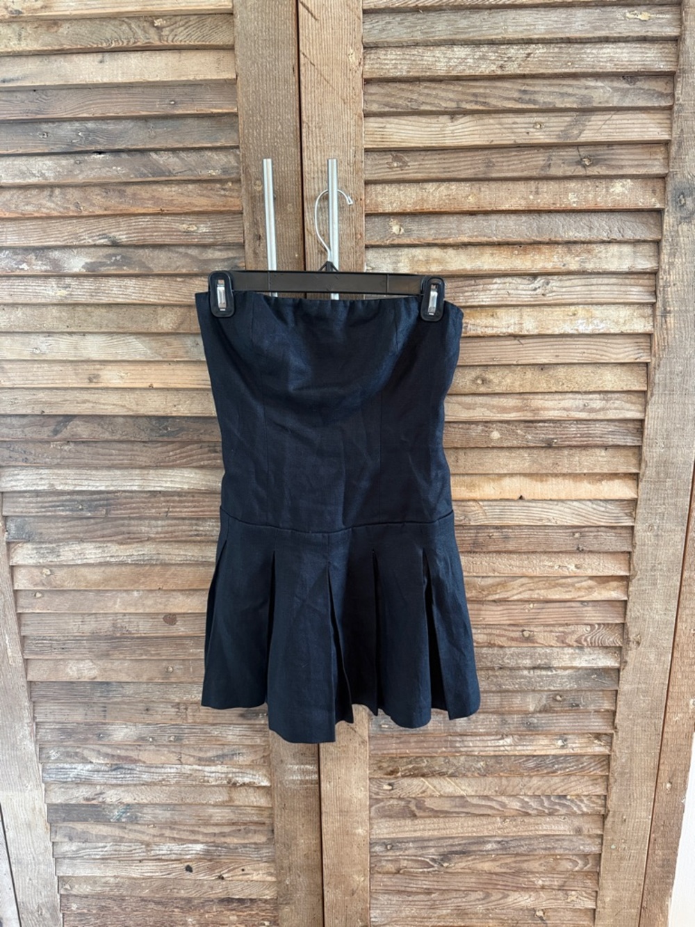 Reformation dark denim  Strapless Mini Dress